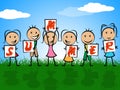 Summer Kids Shows Children Child And Youngsters Royalty Free Stock Photo