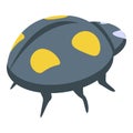 Summer ladybug icon isometric vector. Cute bug Royalty Free Stock Photo