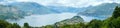 Summer Lake Como panorama (Italy) Royalty Free Stock Photo