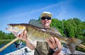 Summer zander fishing Royalty Free Stock Photo