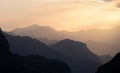 The summer landscape of Alborz mountains at sunset light