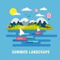 Summer landscape background