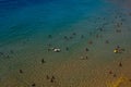 Summer landscape beach and sea top view in summer day benidom spain