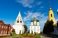Summer landscape of the Cathedral Square of the Kolomna Kremlin with a view of the Assumption Cathedral