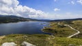 Summer landscape with clear mountain lake