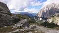 Alps landscape in the italy. Italian dolomites. Trekking Royalty Free Stock Photo