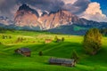 Summer landscape in the Dolomites, Alpe di Siusi resort, Italy