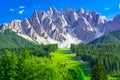 Dolomites in San Candido in summer