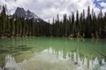 Summer landscape in Emerald lake, Yoho National Park, Canada Royalty Free Stock Photo