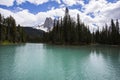 Summer landscape in Emerald lake, Yoho National Park, Canada Royalty Free Stock Photo