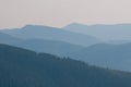 Summer landscape in Gorgany region of Carpathian Mountains