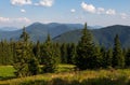 Summer landscape in Gorgany region of Carpathian Mountains