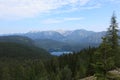 Summer landscape with green valleys and high peaks Royalty Free Stock Photo