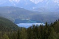 Summer landscape with green valleys and high peaks Royalty Free Stock Photo