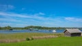 Summer landscape on the Kizhi island in Lake Onega. Royalty Free Stock Photo