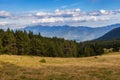 Summer landscape in La Cerdanya, Pyrenees mountain , Catalonia, Spain Royalty Free Stock Photo