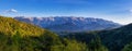 Summer landscape in La Cerdanya, Pyrenees mountain , Catalonia, Spain Royalty Free Stock Photo