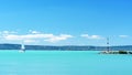 Summer landscape of Lake Balaton, Hungary Royalty Free Stock Photo