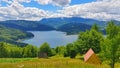 Summer landscape: lake and mountain Royalty Free Stock Photo
