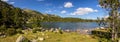 Summer landscape, lake Malniu in La Cerdanya, Pyrenees mountain, Catalonia, Spain Royalty Free Stock Photo