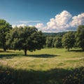 Summer landscape made with Generative AI Royalty Free Stock Photo