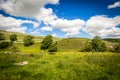 Beautiful Summer landscape at Malham Cove Yorkshire Dales National Park Tourist Attraction, England, UK Royalty Free Stock Photo