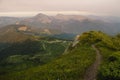 Summer landscape of Marmarosy mountains range Royalty Free Stock Photo