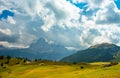 Summer landscape of mount Langkofel, South Tirol, Dolomites mountains, Italy Royalty Free Stock Photo