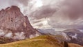 Summer landscape of mount Langkofel, South Tirol, Dolomites mountains, Italy Royalty Free Stock Photo