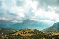 Summer landscape of mount Langkofel, South Tirol, Dolomites mountains, Italy Royalty Free Stock Photo