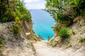 Summer landscape on the mountain and the sea. Sukko, Anapa, Russia