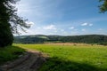 Summer landscape near Bouzov castle Royalty Free Stock Photo