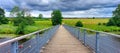 Dark Clouds Over Bridge Royalty Free Stock Photo