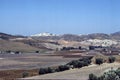 Summer landscape with paises blancos, historic towns in Andalucia, Spain