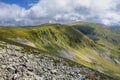 Summer landscape of the Parang Mountains, Romania. Beautiful view from the Transalpina road Royalty Free Stock Photo