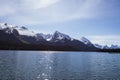 Summer landscape and people kayaking and fishing in Maligne lake, Jasper National Park, Canada Royalty Free Stock Photo