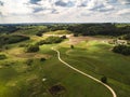 Summer landscape in Poland - aerial view