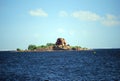 Summer landscape with a ring ROAD. Fort Pavel 1 on the Neva Bay.