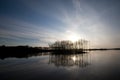 Summer landscape river and sky Royalty Free Stock Photo