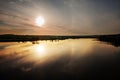 Summer landscape river and sky Royalty Free Stock Photo