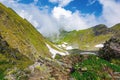 summer landscape of romanian carpathian mountains Royalty Free Stock Photo