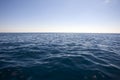 Summer landscape with sea and horizon over water