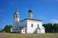 Summer landscape in Suzdal, church of the Resurrection