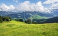 Summer landscape and transportation in Tirol Royalty Free Stock Photo