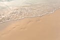 Footprints on beach Koh Kood Royalty Free Stock Photo