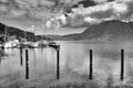 Summer landscape of Unterach am Atterse, Salzkammergut, Austria, Europe