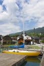 Summer landscape of Unterach am Atterse, Salzkammergut, Austria, Europe