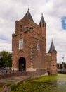 Summer landscape with a view of the Amsterdamse Poort in the of city Haarlem