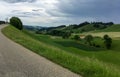 Summer landscape view of idyllic hilly farmland, Switzerland