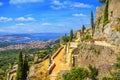 Summer landscape - view of the Klis Fortress and the city of Split Royalty Free Stock Photo